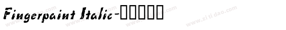Fingerpaint Italic字体转换